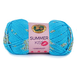 Lion Brand Yarn Summer Kiss yarn, BLUE RASPBERRY