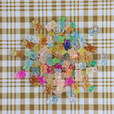 48pcs Bear Slime Bead Resin Flatback Cabochon Charm Colorful Gummy Bear Pendant for DIY Scrapbooking Craft Making Dollhouse Decoration