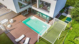 SORARA Outdoor Louvered Pergola 10' × 20' Aluminum White Outdoor Deck Garden Patio Gazebo with Adjustable Roof