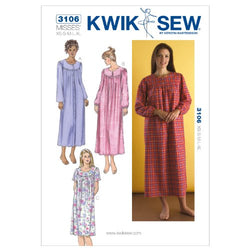 Kwik Sew K3106 Nightgowns Sewing Pattern, Size XS-S-M-L-XL