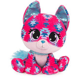 P.Lushes Designer Fashion Pets Ciera Sunset Fox Stuffed Animal, Pink/Blue, 6”