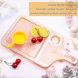 DIY Serving Epoxy Resin Mold, GACUYI Tray Resin Silicone Mold with Groove, Serving Tray Molds for Epoxy Resin, Serving Board Mold with 5Pcs Wooden Stirrer for Painting Art and Home Decoration