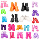Miunana Lot 34 pcs Random Doll Clothes Shoes Set for 11.5 inch Doll, Includ 10 Ken Boy Clothes + 5 Girl Clothes + 5 Girl Fashion Skirts + 4 Pairs of Ken Boy Shoes + 10 Pairs of Girl Doll Shoes
