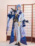 LTAKK Ayato Cosplay Kamisato Ayato Outfit Anime Costume for Men Kimono Halloween Costume Full Set