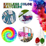 Tie Dye DIY Kit, 26 Colors Tie Dye Shirt Fabric Dye Art Tie-Dye Kit Party Creative Group Activities, DIY Fashion Dye Kit, Rainbow Rubber Bands, Gloves, Apron and Table Covers