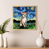 5D Diamond Painting Full Drill Clearance Dog in The Star Diamond Painting Full Drill Rhinestone Embroidery Cross Stitch Kits Supply Arts Craft Canvas Wall Decor Stickers 12x12 inches