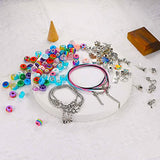 Ckeshop Goldie, Jewelry Making Kit, DIY Charm Bracelet Making kit with Beads, Unicorn and Mermaid Pendants, for Girls 5-13, Birthday and Special Occasion Gifts.
