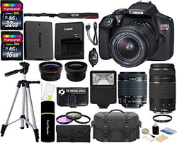 Canon EOS Rebel T6 18MP Wi-Fi DSLR Camera with 18-55mm IS II Lens + EF 75-300mm III Lens + 32GB &