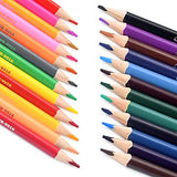 HAOXUE Weibo Coloured Pencils 12 pcs Art Drawing Set Perfect for Adults Children Colouring Books with Vibrant Colors by Sketching Drawing Painting Writing (Double Color 12pcs Pencils-24 Colors)