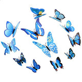 Wall Decal Butterfly, Topixdeals 48 PCS 3D Butterfly Stickers with Sponge Gum and Pins, Removable Wall Sticker Decals for Room Home Nursery Decor