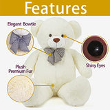IKASA Giant Teddy Bear Plush Toy Stuffed Animals (White, 47 inches)