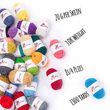 Craftiss 30 Unique Colors Acrylic Yarn Skeins - Bulk Yarn Kit - 1300 Yards - Perfect for Any Knitting and Crochet Mini Project