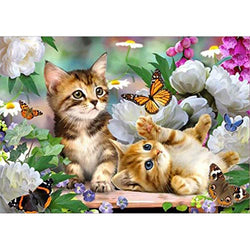 NEILDEN Cat Diamond Art Kits for Kids, DIY 5D Diamond Painting Animals, Full Drill Diamond Painting Kits for Adults Clearance 30x40cm/11.8×15.7Inches