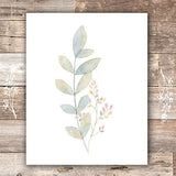 Botanical Prints Wall Art - Eucalyptus Leaves - (Set of 6) - Unframed - 8x10s