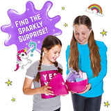 GirlZone Unicorn Egg Sparkly Surprise Slime Kit for Kids, Everything in One Egg to Create Lots of Different Slimes! Great Gift for Girls.