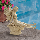 Design Toscano Twinkle Toes Fairy Garden Statue, 13 Inch, Polyresin, Ancient Ivory