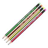 Weibo Striped Wood-Cased Pencils (Pack Of 12)- Pre-Sharpened,Assorted Colors,HB Lead With Eraser - Suitable For Kids, Art, Drawing, shading pencilsfting, Sketching & Shading