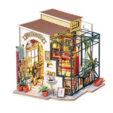 Hands Craft DIY Miniature Dollhouse Kit | 3D Model Craft Kit | Pre Cut Pieces | LED Lights | 1:24 Scale | Adult Teen | Emily's Flower Shop, 258 pcs.