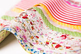 RayLineDo Bundle of 6cm X 20cm Different Pattern Stripe Dot Flowers Cotton Patchwork Fabric