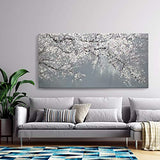 Wall Decor for Bedroom Canvas Wall Art Plum Prints Gray Painting Bathroom Art Work Modern Popular Wall Decorations Modern Flowers Easy to Hang Size 30x60
