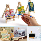 Mini Canvas and Easel, Cridoz 47 Pieces Mini Canvas Painting Set Includes 4x4 Inches Primed Canvas, Mini Easel, Acrylic Paint, Paintbrushes and Palette for Kids Artists Art Party