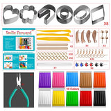 Clay Earring Making Kit with Clay Cutters, Earring Hooks, Jump Rings, Clay Sculpting Tools Jewelry Making Supplies for Polymer Clay Jewelry Kit, Gift for Teens and Girls, Arts and Crafts for Adults