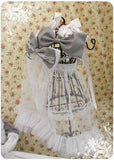 Free Gift /BJD DOLL Clothes 1/4 MSD DD BJD Dress Skirt Suit Outfit Lolita Doll Dollfie LUTS / Light Grey Fog