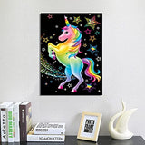 UKboken Unicorn Diamond Painting Kits for Adults, Diamond Art Unicorn DIY Round Full Drill Art Perfect Home Wall Decor, 12x16 inch