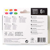 Liquitex BASICS 6 Tube Acrylic Paint Set, 22ml, Fluorescent