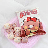 Cute Bag of Chocolate Bear Plush Toy Soft Throw Pillow Stuffed Animal Toys Creative Gifts Room Decor Creative Gifts for Girls