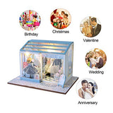 ZQWE Transparent Dollhouse Kit Creative Modern Shop Handmade Mini House 3D Miniature Wooden Dollhouse Model Craft Surprise Toys Xmas Present for Girls(Beauty Studio)-Buy one get one Free