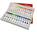 Acrylic Paint Set 24 Colors Tubes Acrylic Paints for Painting Non Toxic Paint Sets for Kids Adults Beginners Students Professional Artist Art Kit for Canvas Rock Wood Fabric Crafts