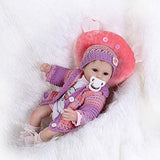 Minidiva Reborn Baby Dolls RB082, 100% Handmade 15.7" 40cm Realistic Baby Dolls Soft Vinyl Silicone Lifelike Newborn Doll Girls Kids Gifts / Toys, EN71 CERT