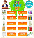 Slime Kit Making All In 1 Ultimate DIY 4 Girls Boys I Glow In The Dark I All In 1Snow Powders I Kids Can Make Fluffy Cloud Fishbowl Glitter Foam Balls Slime With Color Clay Glue I Clear Containers