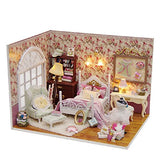 Flever Dollhouse Miniature DIY House Kit Creative Room with Furniture and Cover for Romantic Valentine's Gift-Three Inch of Sunlight