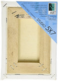 Art Alternatives 5 x 7 inch Pre-Stretched Studio Canvas (Pack of 5 Canvasses)