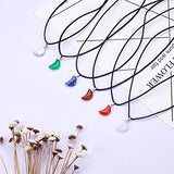 SUNNYCLUE 15pcs Crescent Moon Shape Healing Natural Chakra Beads Gemstone Pendants with 15