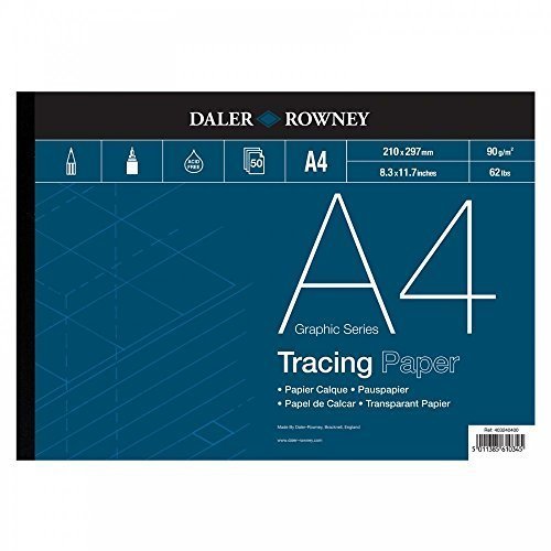 Daler Rowney A4 Tracing Paper Pad 90gsm 50 Premium Acid Free Sheets by Daler Rowney