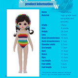 GGoodd BJD Dolls 1/6 26 cm Lovely Pool Girl in Colorful Bikini Ball Jointed Doll with Full Set Clothes Shoes Wig Makeup Handmade Toy