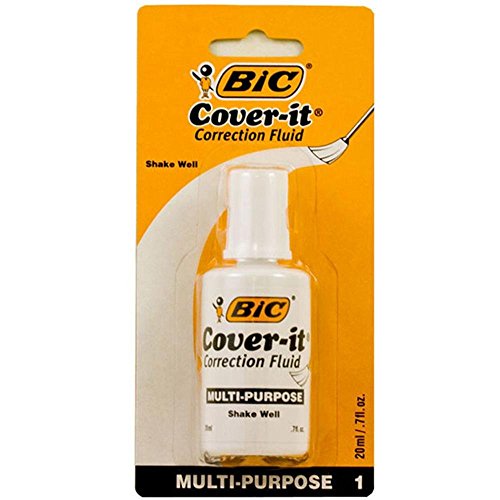 1 X BIC 20ml / 0.7 fl. oz. Wite-Out Cover It Correction Fluid