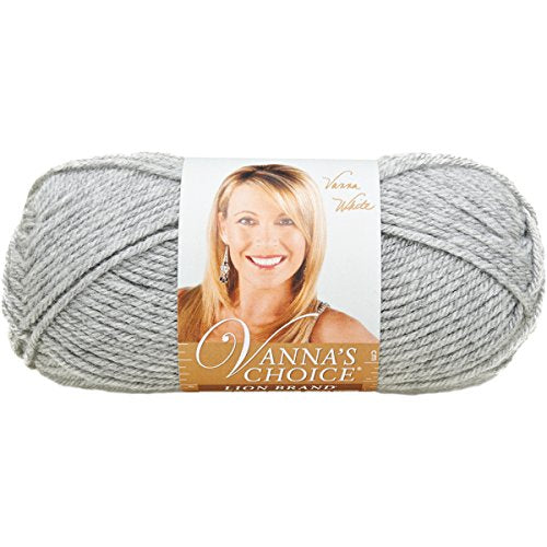 Lion Brand Yarn 860-405G Vanna's Choice Yarn, Silver Heather