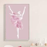signwin Framed Canvas Home Artwork Decoration Elegant Ballerina Canvas Wall Art for Living Room, Bedroom - 16x24 inches