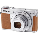 Canon PowerShot G9 X Mark II Digital Camera (Silver) (1718C001) + 64GB Memory Card + Card Reader + Deluxe Soft Bag + Flex Tripod + Hand Strap + Memory Wallet + Cleaning Kit (Renewed)