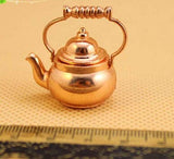 PULABO Miniature Water Kettle Pot for 1/12 Scale Dollhouse-Goldend and Popular Convenient