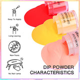 Morovan Dip Powder Nail Kit - 22 Colors Dip Powder Nail Kit With Base Top Coat Activator Brush Saver Nail Dip Powder Kit Dipping Nails Colorful Dip Powder Nail Kit Starter