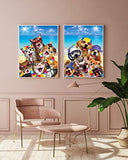 2 Pack Diamond Painting Kits for Adults, DIY 5D Beach Dog Cat Round Full Drill Art Perfect for Relaxation and Home Wall Decor (11.8x15.75inch/30x40cm)