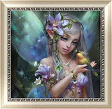 DIY 5D Diamond Painting,by Number Kits Crafts & Sewing Cross Stitch，Wall Stickers for Christmas Living Room Decoration,Elf Little Fairy Diamond Painting (12x12inch)
