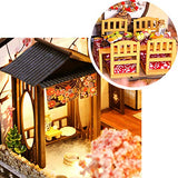 WYD Japanese Style Large Villa Building Model Kit, DIY Wooden Dollhouse Kit Plus Dust Proof and Music Movement, 1:24 Scale Creative Room Idea (Ancient Capital Mochizuki)