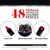 WA Portman Colored Pencils & A5 Sketch Book Drawing Kit for Adults Kids Teens - 48 Drawing Pencils for Artists with Pencil Sharpener - Sketch Set Journal 120 GSM Paper - Art Supplies for Adults