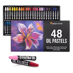 Oil Pastels for Artists (Set of 48) - pastel oil pastels for kids - High-Pigment Water-Resistant Oil Pastel Colors - Soft Texture, No Residue - Art Supplies for Artists - Zenacolor